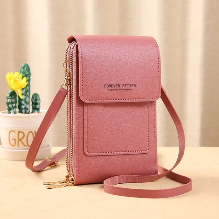 Bolso Manos Libres Elegante para Celular y Tarjetas
