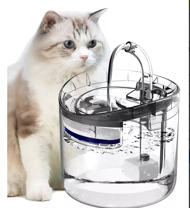 Fuente Bebedero de Agua con Filtro Purificador para Mascotas