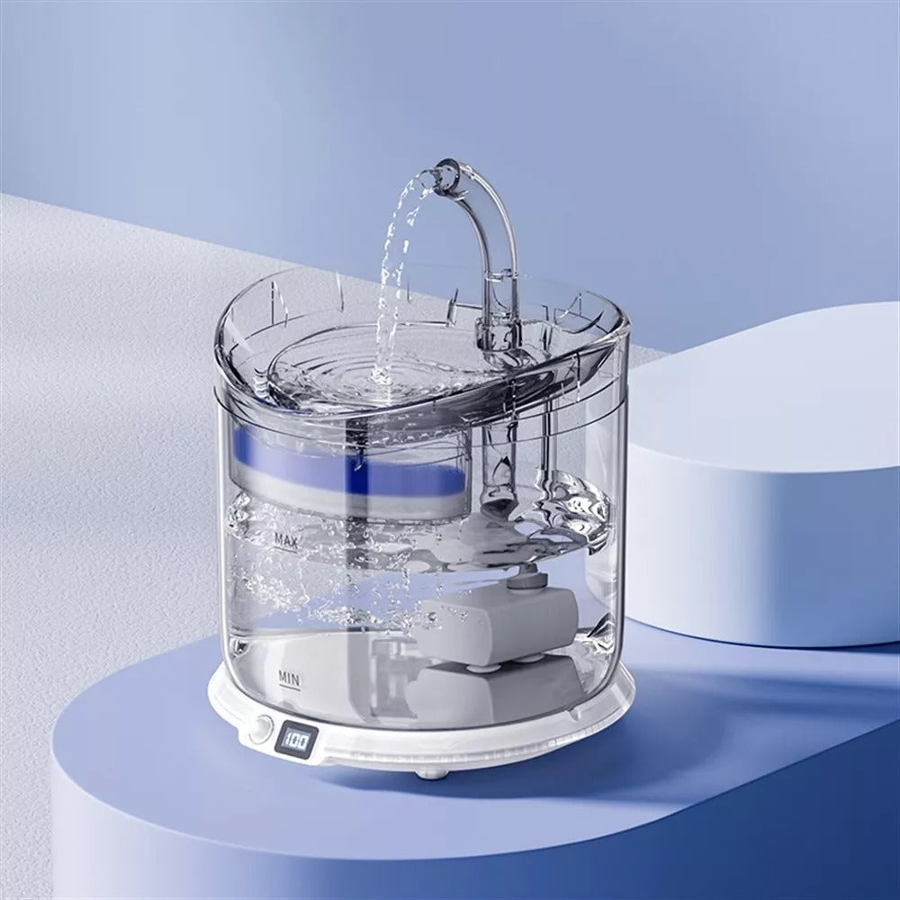 Fuente Bebedero de Agua con Filtro Purificador para Mascotas