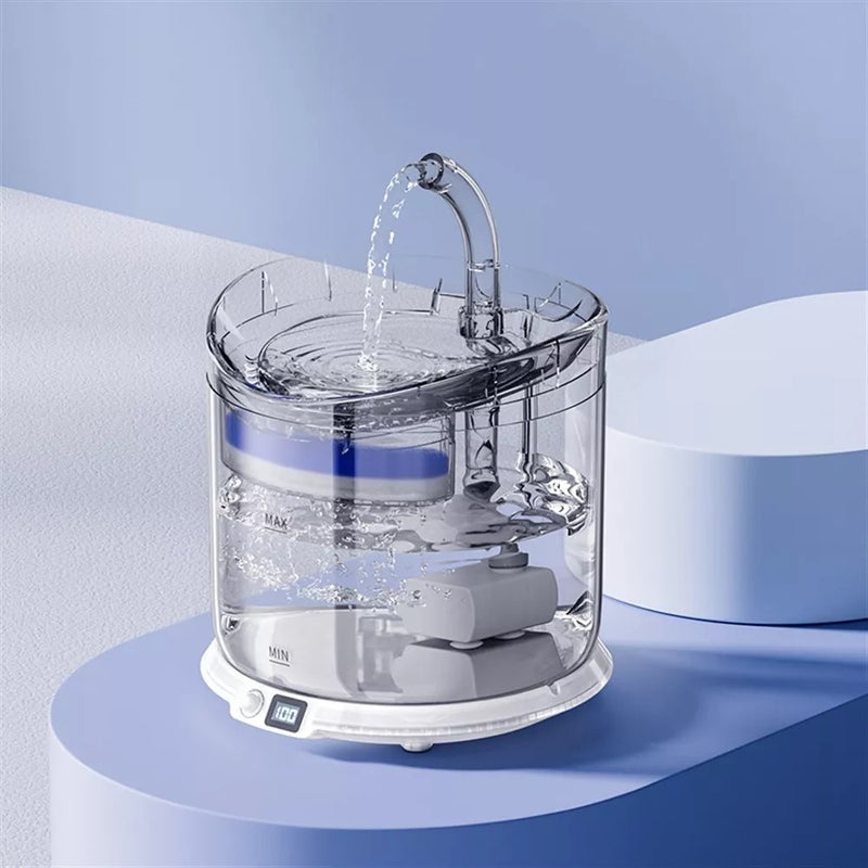 Fuente Bebedero de Agua con Filtro Purificador para Mascotas