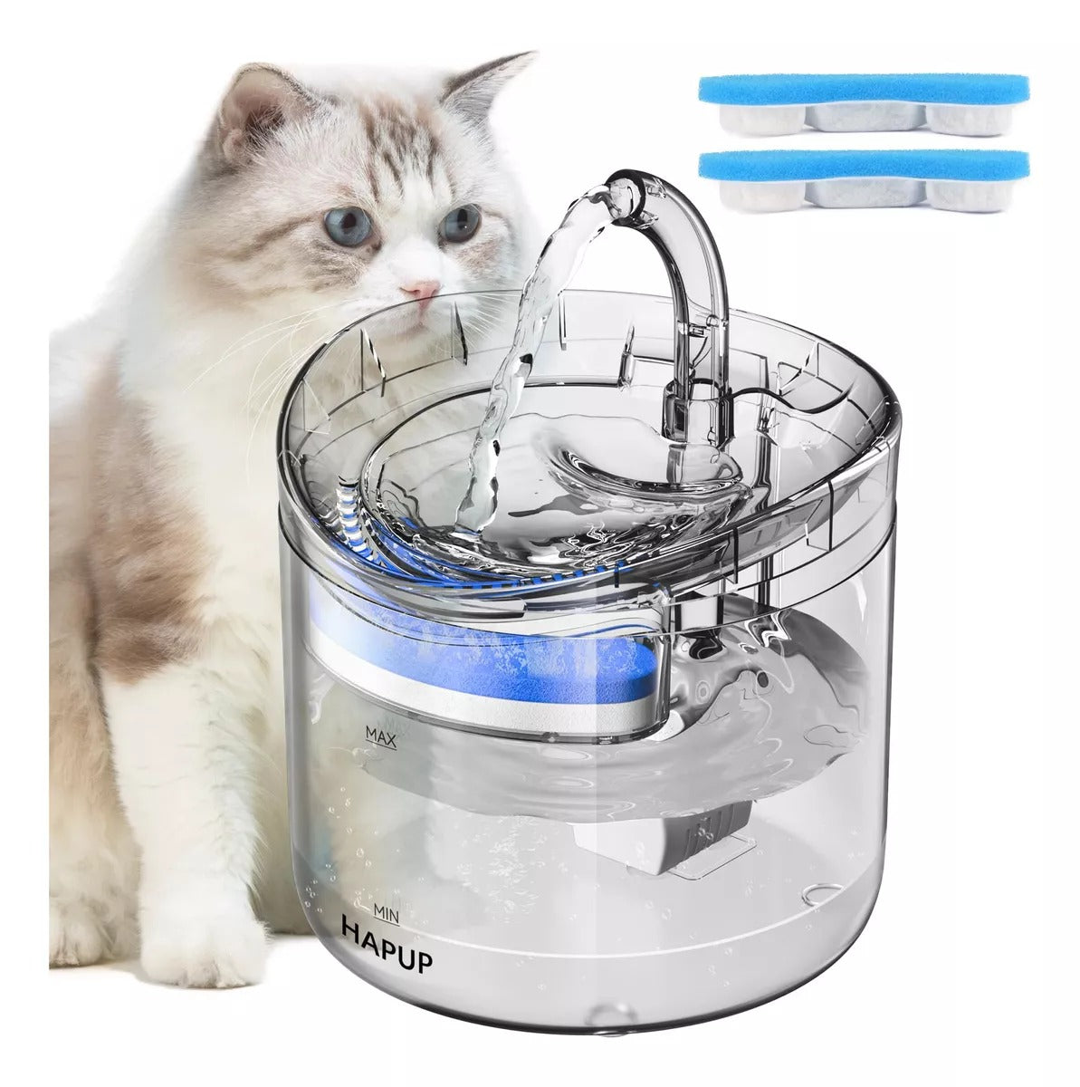 Fuente Bebedero de Agua con Filtro Purificador para Mascotas