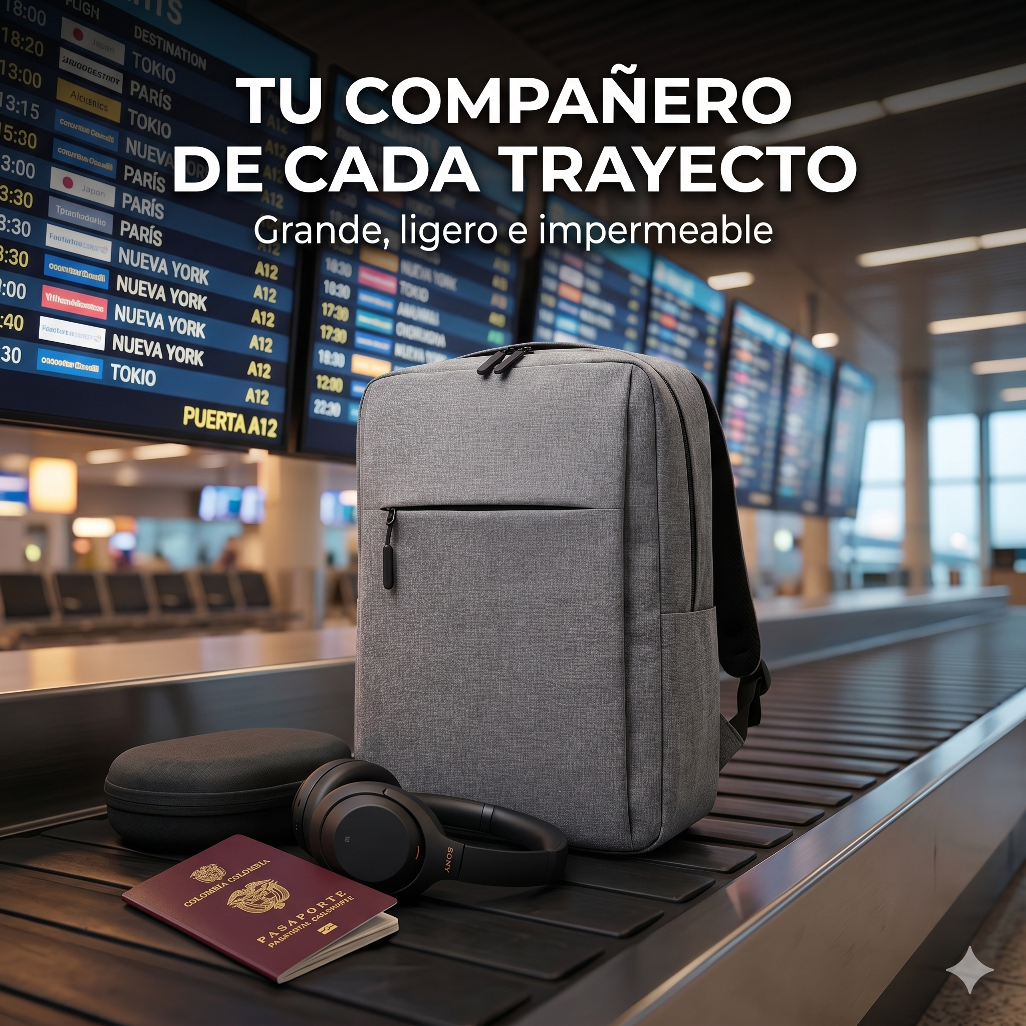 Mochila Impermeable Multibolsillos de Gran Capacidad