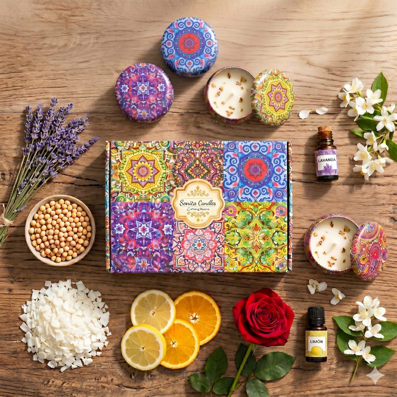 Set de Velas Aromáticas Relajantes x6