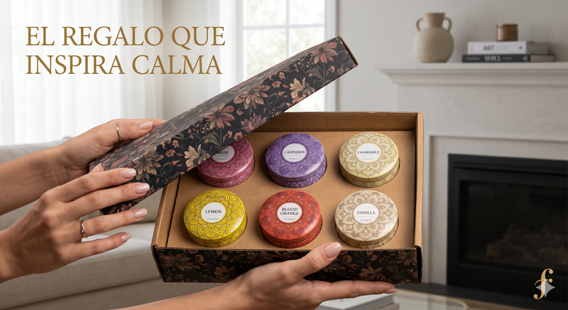 Set de Velas Aromáticas Relajantes x6