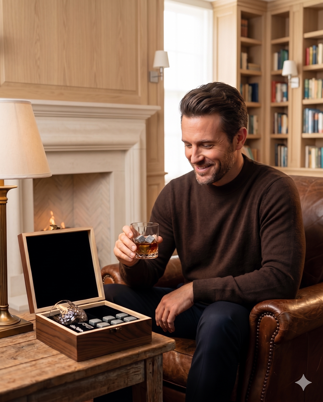 Set de Whisky Premium con Vasos y Piedras