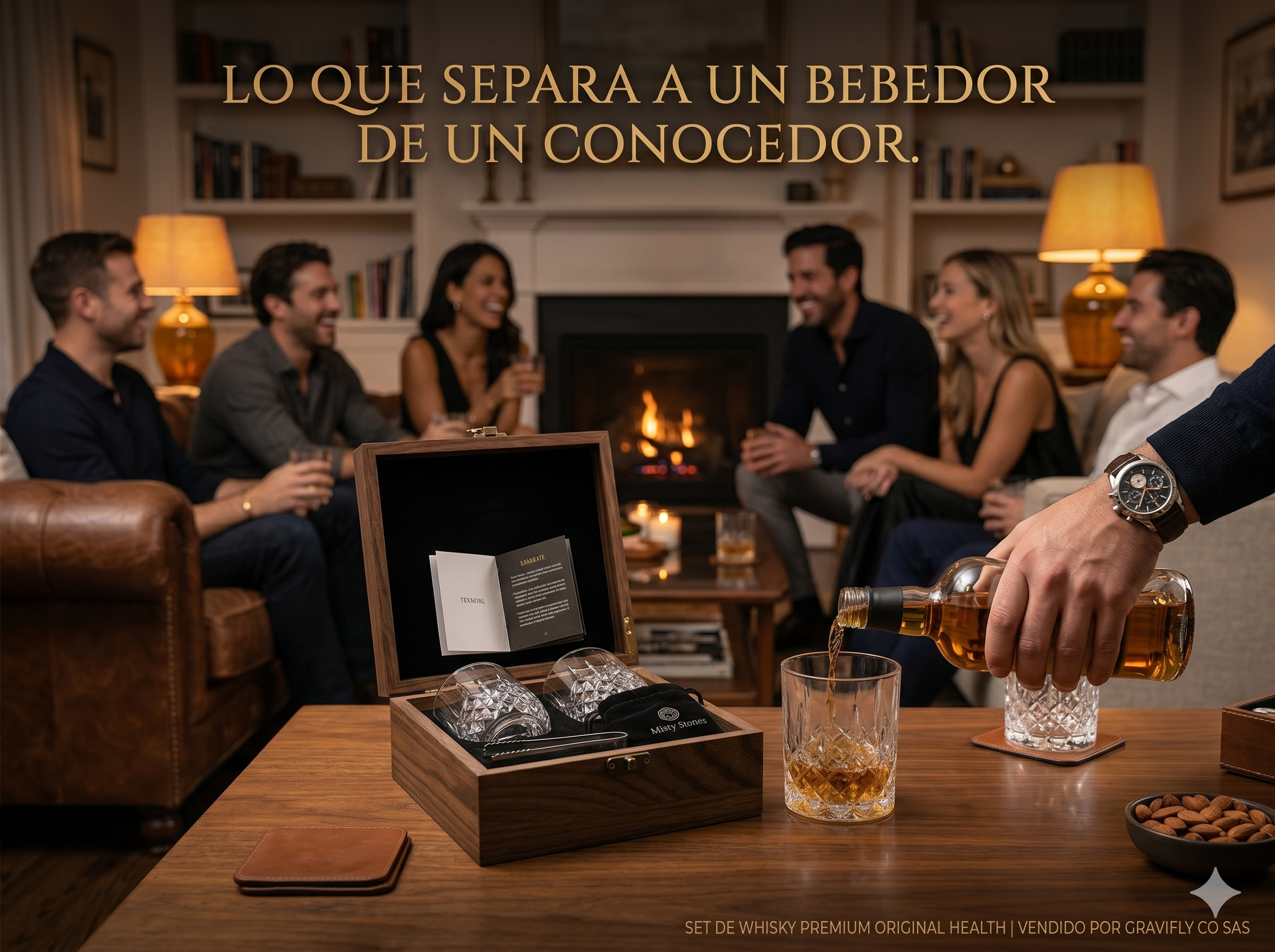 Set de Whisky Premium con Vasos y Piedras
