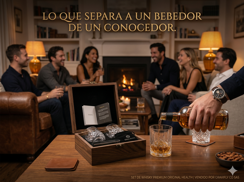 Set de Whisky Premium con Vasos y Piedras