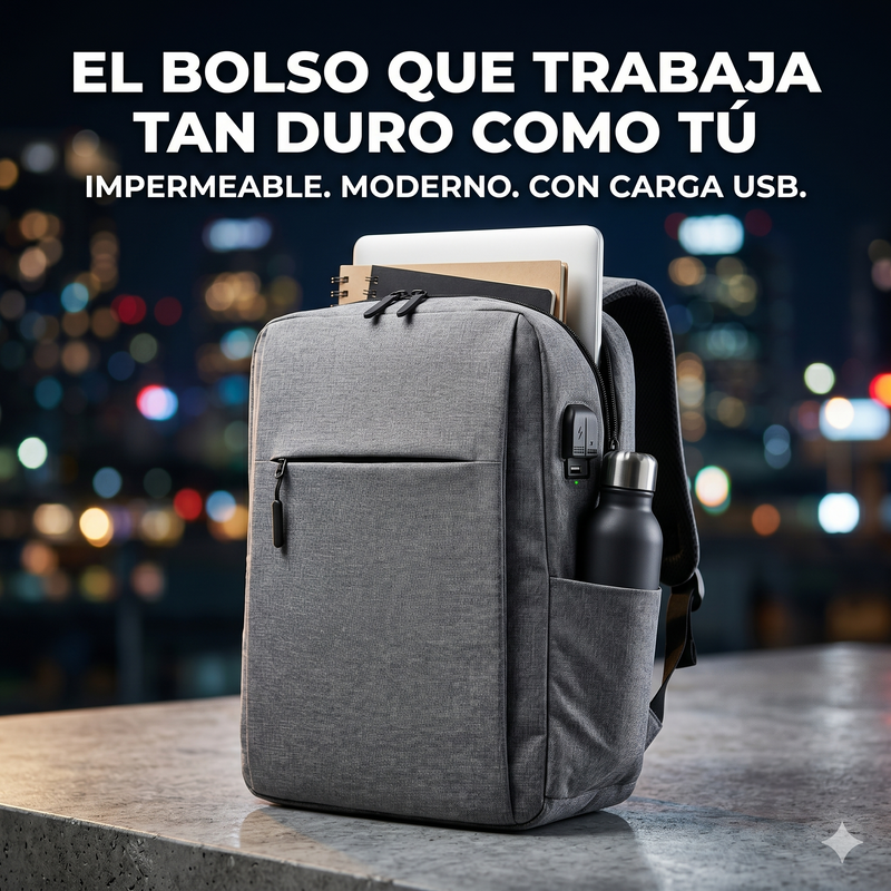 Mochila Impermeable Multibolsillos de Gran Capacidad