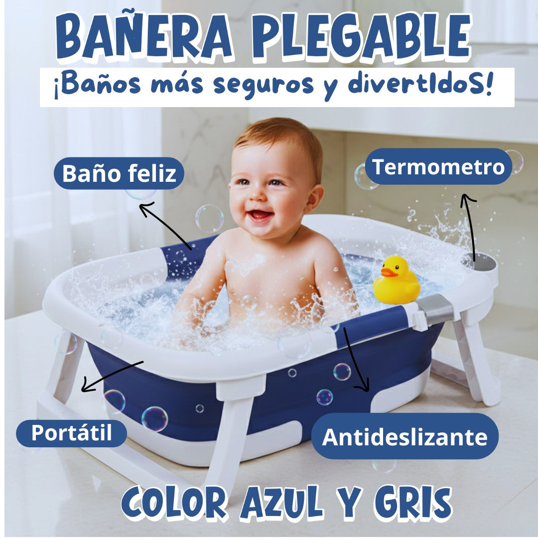 Bañera Plegable Inteligente con Termómetro Digital