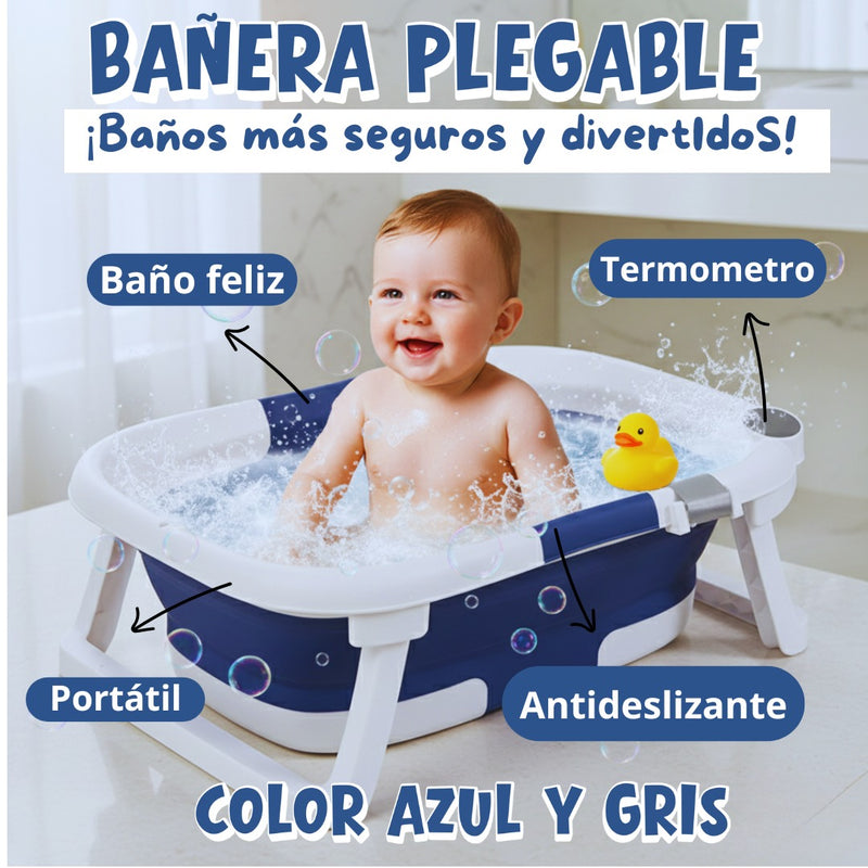 Bañera Plegable Inteligente con Termómetro Digital