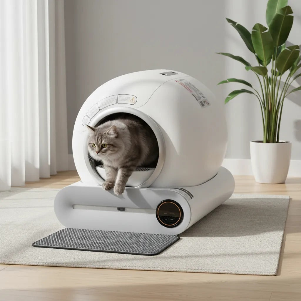 Arenero Portátil Inteligente para Gatos