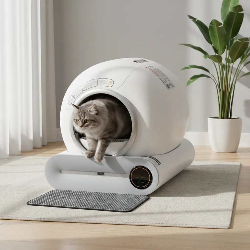 Arenero Portátil Inteligente para Gatos
