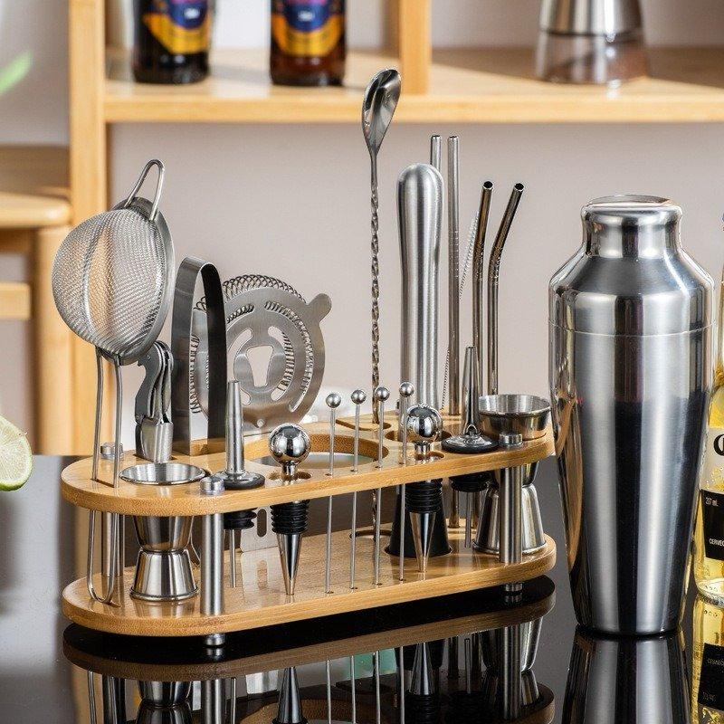 Set de Coctelería Premium de Acero Inoxidable x24 Piezas