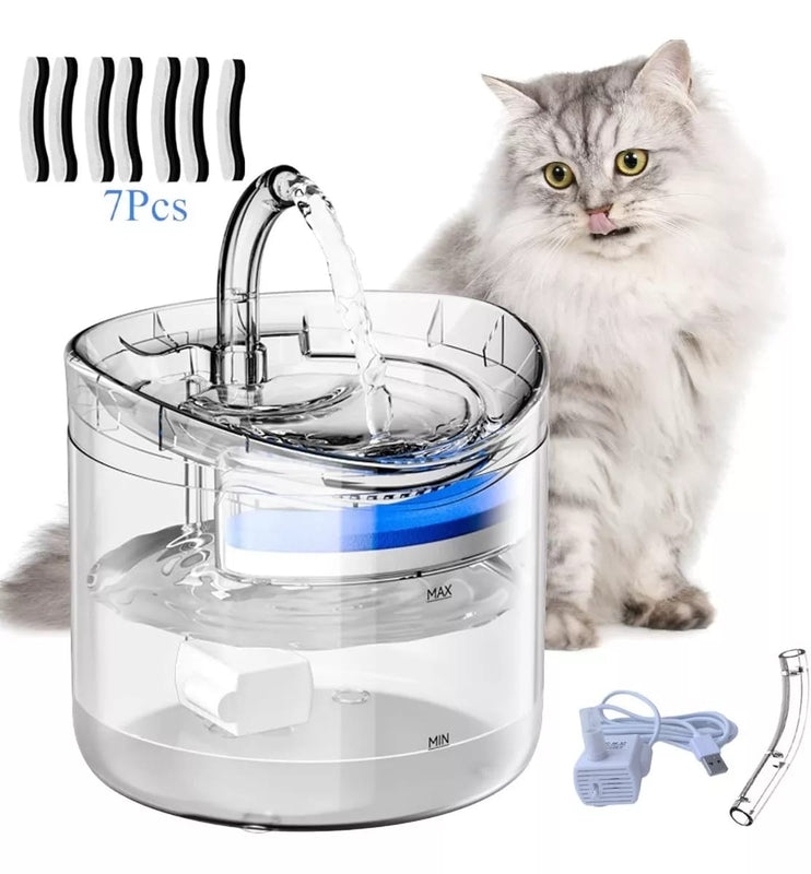 Fuente Bebedero de Agua con Filtro Purificador para Mascotas