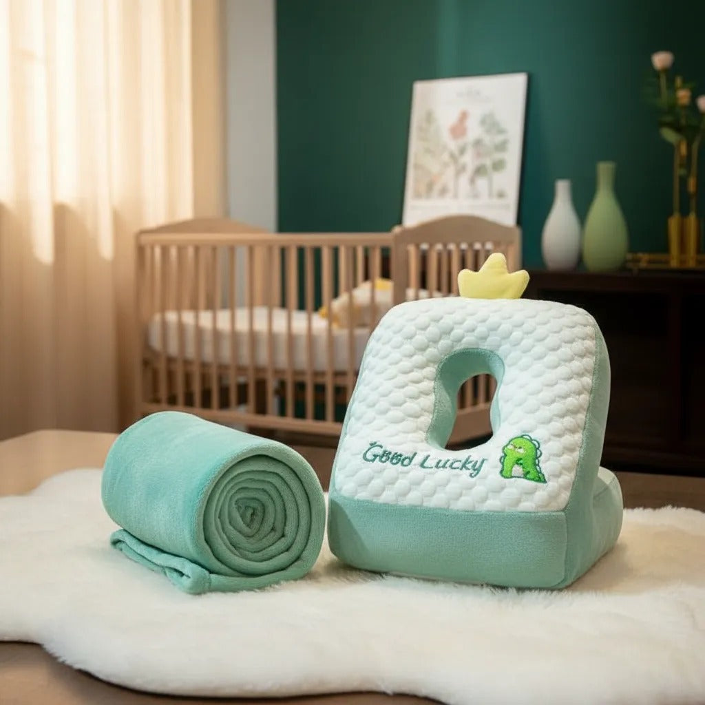 Set de Descanso Infantil - Cojín y Cobija Premium