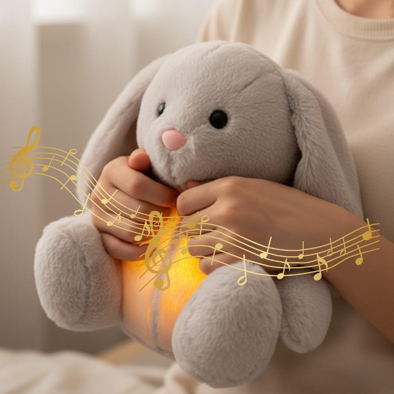 Peluche de Conejo con Movimiento de Respiración Animatrónica