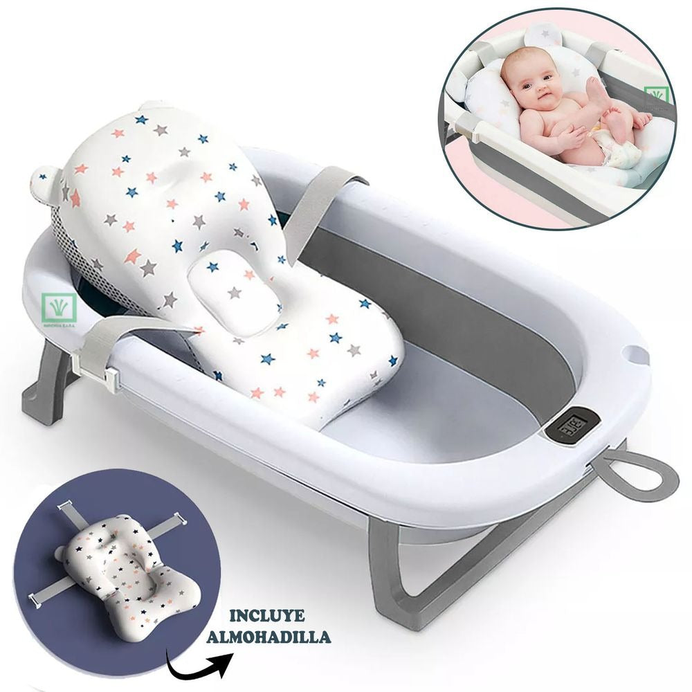 Bañera Plegable Inteligente con Termómetro Digital