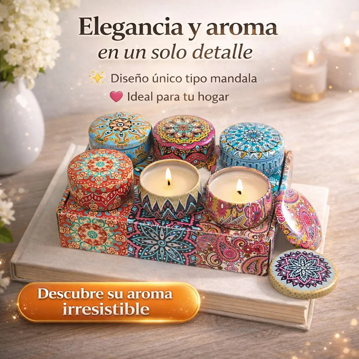 Set de Velas Aromáticas Relajantes x6